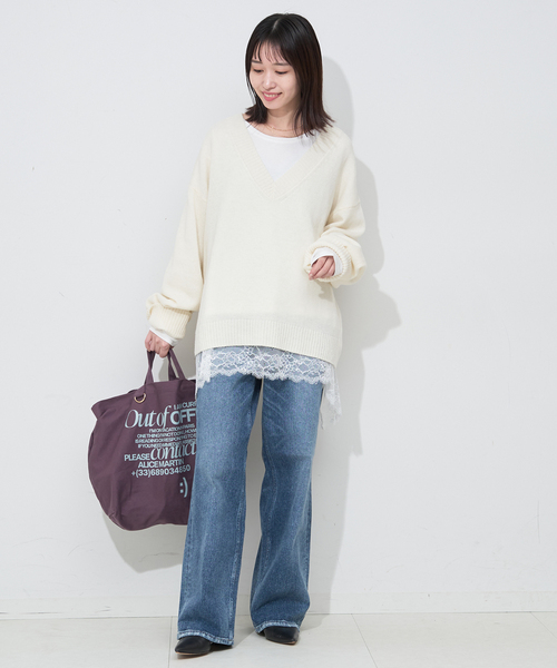 追加2》レースコンビカットソー（Tシャツ/カットソー）｜SLOBE IENA