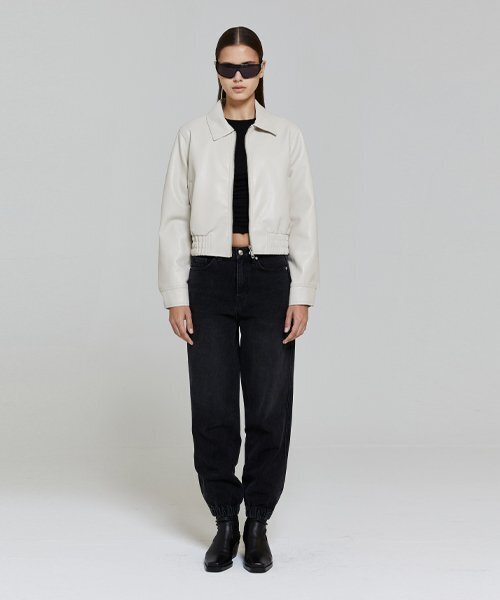 LADY VOLUME(レディーボリューム)の「BANDING JOGGER DENIM_BLACK(デニムパンツ・レディース・その他・LARGE/MEDIUM/SMALL)」の5枚目の写真