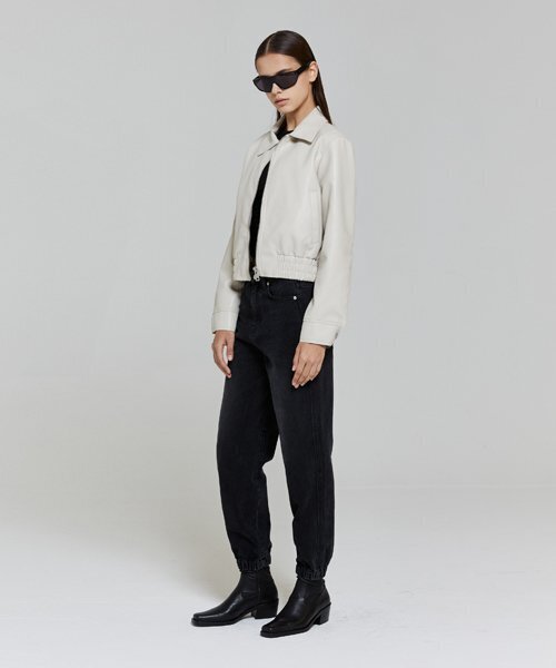 LADY VOLUME(レディーボリューム)の「BANDING JOGGER DENIM_BLACK(デニムパンツ・レディース・その他・LARGE/MEDIUM/SMALL)」の6枚目の写真