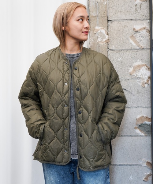 タイオン TAION ミリタリー M65ライナーダブルジップショートダウンジャケット [TAION-M65LSZBML-1SHORT FW25] U MILITARY M65 LINER W-ZIP SHORT DOWN JKT メンズ・レディース アウター インナーダウン ソフトシェル D.SAGE-GREEN 正規取扱店 TAION / タイオン MILITARY M65 LINER W-ZIP SHORT DOWN JACKET (TAION