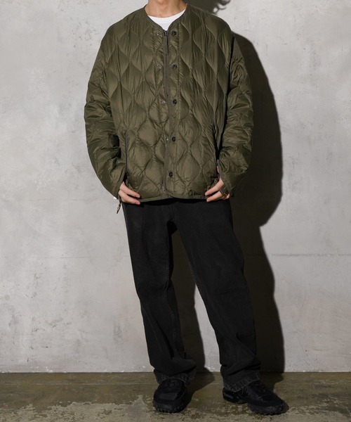 TAION（タイオン）の「TAION / タイオン MILITARY M65 LINER W-ZIP SHORT DOWN JACKET (TAION-M65LSZBML-1SH) ミリタリー M65 ライナーWジップ ショートダウンジャケット ソフトシェル（ダウンジャケット/コート・メンズ・カモフラージュ/ダークネイビー/ブラック/オリーブ/オフホワイト・SMALL/MEDIUM/LARGE/X-LARGE）」の8枚目の写真