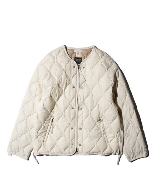 TAION（タイオン）の「TAION / タイオン MILITARY M65 LINER W-ZIP SHORT DOWN JACKET (TAION-M65LSZBML-1SH) ミリタリー M65 ライナーWジップ ショートダウンジャケット ソフトシェル（ダウンジャケット/コート・メンズ・カモフラージュ/ダークネイビー/ブラック/オリーブ/オフホワイト・SMALL/MEDIUM/LARGE/X-LARGE）」の11枚目の写真