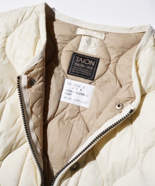 TAION（タイオン）の「TAION / タイオン MILITARY M65 LINER W-ZIP SHORT DOWN JACKET (TAION-M65LSZBML-1SH) ミリタリー M65 ライナーWジップ ショートダウンジャケット ソフトシェル（ダウンジャケット/コート・メンズ・カモフラージュ/ダークネイビー/ブラック/オリーブ/オフホワイト・SMALL/MEDIUM/LARGE/X-LARGE）」の12枚目の写真