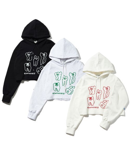 PIECEMAKER(ピースメーカー)の「TEETH SWEAT CROP HOODIE (BLACK)(パーカー・レディース・その他・FREE)」の7枚目の写真