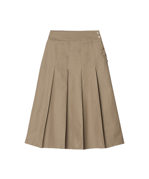 MAYVERU(メイバーユー)の「Noosa Pleats Cotton Skirt _ Beige(スカート・レディース・その他・SMALL/MEDIUM)」の1枚目の写真
