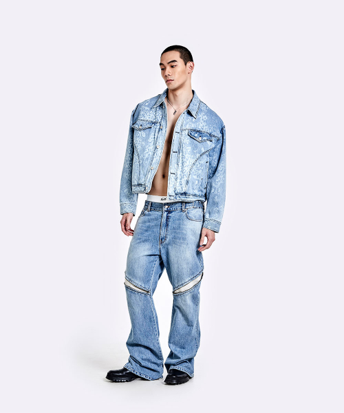 51%(フィフティーワンパーセント)の「デビルズデニムパンツ - ライトブルー(デニムパンツ・メンズ・その他・LARGE/MEDIUM/SMALL)」の19枚目の写真