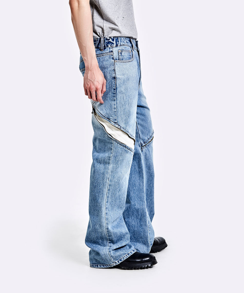 51%(フィフティーワンパーセント)の「デビルズデニムパンツ - ライトブルー(デニムパンツ・メンズ・その他・LARGE/MEDIUM/SMALL)」の3枚目の写真