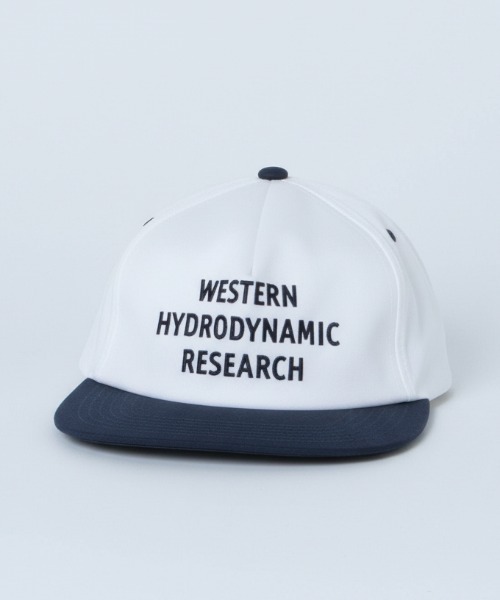 【Western Hydrodynamic Research/ウェスタン ハイドロダイナミック リサーチ】2-TONE PROMO HAT　WHR バイカラー　ブランドロゴ刺繍　ドローコード調整
