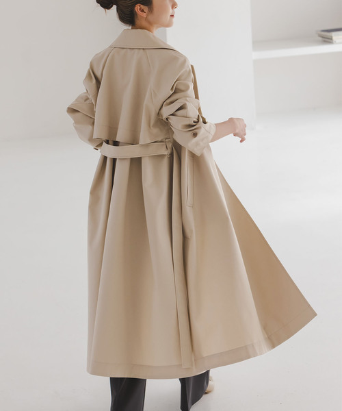 Noble(ノーブル)の「グロウツイルバックニュアンストレンチコート(トレンチコート・レディース・ネイビー/ベージュ/ブラウン・38/36)」の2枚目の写真