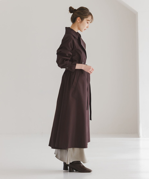 Noble(ノーブル)の「グロウツイルバックニュアンストレンチコート(トレンチコート・レディース・ネイビー/ベージュ/ブラウン・38/36)」の4枚目の写真