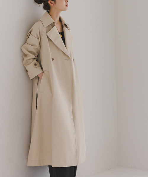 Noble(ノーブル)の「グロウツイルバックニュアンストレンチコート(トレンチコート・レディース・ネイビー/ベージュ/ブラウン・38/36)」の6枚目の写真