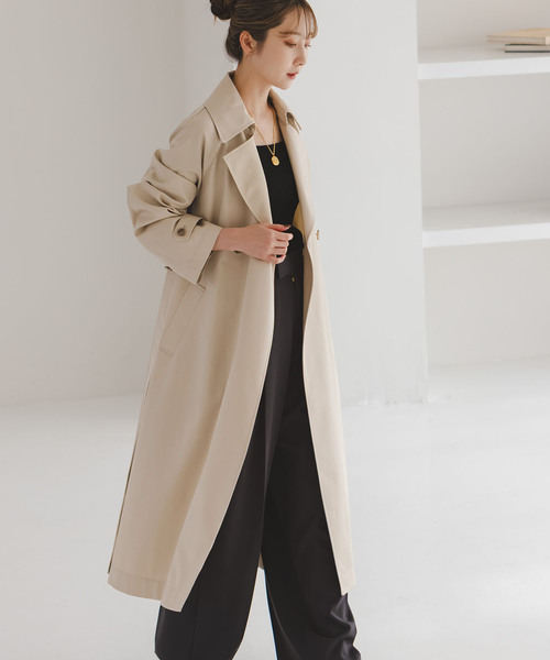 Noble(ノーブル)の「グロウツイルバックニュアンストレンチコート(トレンチコート・レディース・ネイビー/ベージュ/ブラウン・38/36)」の7枚目の写真