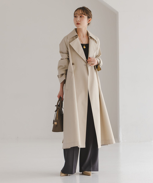 Noble(ノーブル)の「グロウツイルバックニュアンストレンチコート(トレンチコート・レディース・ネイビー/ベージュ/ブラウン・38/36)」の11枚目の写真