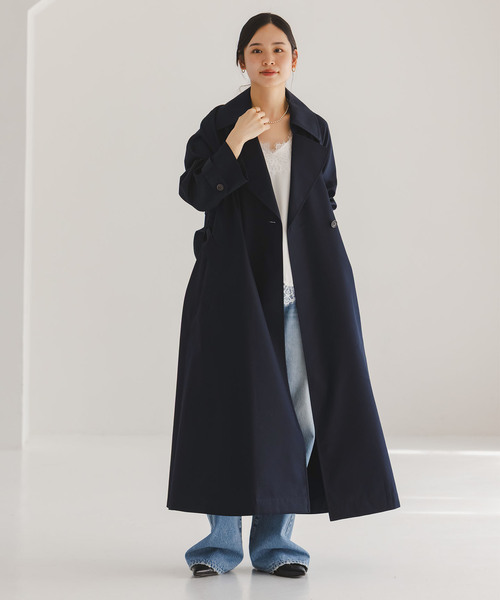 Noble(ノーブル)の「グロウツイルバックニュアンストレンチコート(トレンチコート・レディース・ネイビー/ベージュ/ブラウン・38/36)」の17枚目の写真