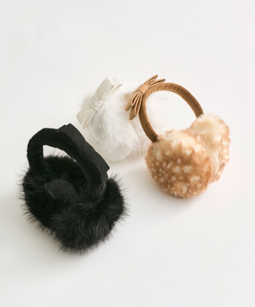 OLIVE des OLIVE（オリーブデオリーブ）の「【インフルエンサー企画】Keru リボンイヤマフ（イヤーマフ・レディース・その他1/ブラック/オフホワイト・FREE）」の15枚目の写真