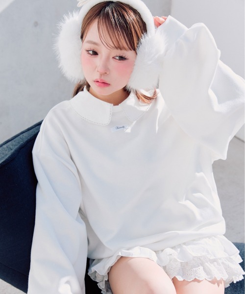 OLIVE des OLIVE（オリーブデオリーブ）の「【インフルエンサー企画】Keru リボンイヤマフ（イヤーマフ・レディース・その他1/ブラック/オフホワイト・FREE）」の8枚目の写真