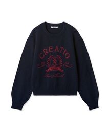 SNIDEL | Sustainableエンブレムロゴニットプルオーバー(ニット/セーター)