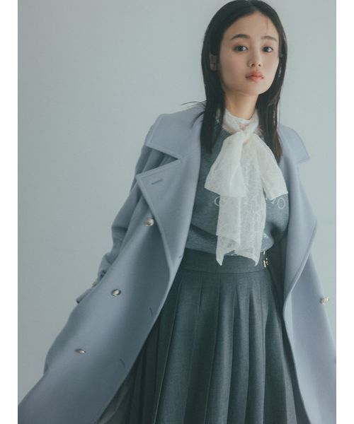 SNIDEL（スナイデル）の「Sustainableエンブレムロゴニットプルオーバー（ニット/セーター・レディース・グレー/ネイビー/グリーン/ピンク・F）」の6枚目の写真