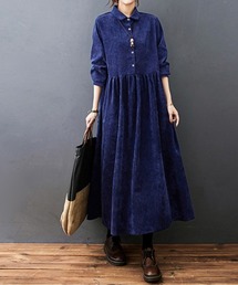 ONEP STAR | ギャザーウエストシャツワンピース(シャツワンピース)