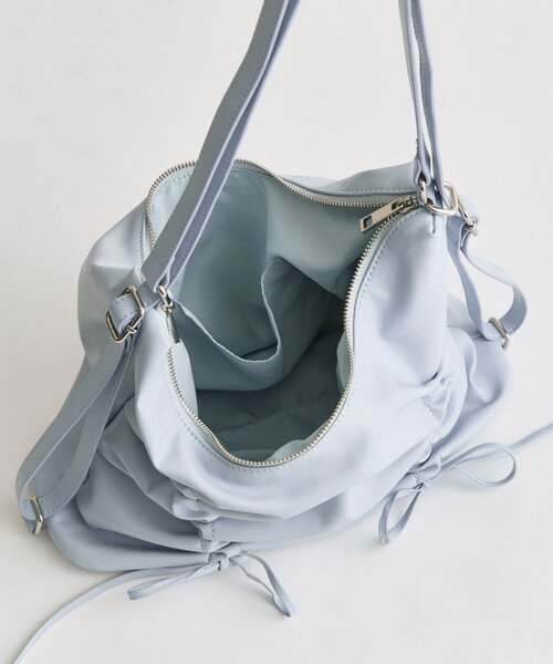 OLIVE des OLIVE（オリーブデオリーブ）の「2wayドロストリボンバッグ（ショルダーバッグ・レディース・オフホワイト/ブラック/サックスブルー・FREE）」の18枚目の写真