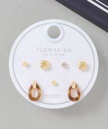 Flowering（フラワーリング）の「ハート/ビジュー/ドロップ/リボン/セットピアス（ピアス（両耳用））」