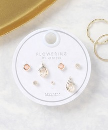 Flowering（フラワーリング）の「ハート/ビジュー/ドロップ/リボン/セットピアス（ピアス（両耳用））」