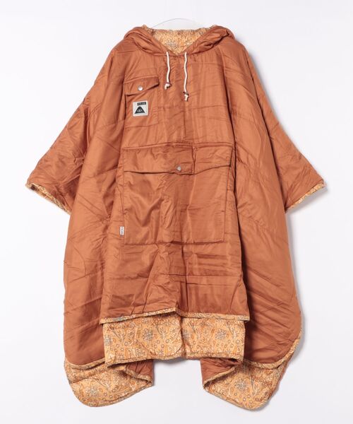 POLeR(ポーラー)の「【POLER/ポーラー】REVERSIBLE PONCHO/アウトドア/ユニセックス【WEB限定】(ポンチョ・メンズ・オレンジ/ブラウン・L)」の5枚目の写真