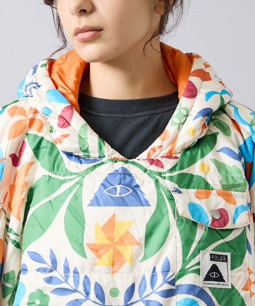 POLeR(ポーラー)の「【POLER/ポーラー】REVERSIBLE PONCHO/アウトドア/ユニセックス【WEB限定】(ポンチョ・メンズ・オレンジ/ブラウン・L)」の12枚目の写真