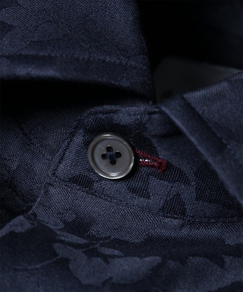 Paul Smith（ポールスミス）の「フローラルジャカード ドレスシャツ / 163211 801PRX（ビジネスシャツ・メンズ・ネイビー/ライトグリーン/ホワイト・SMALL/MEDIUM/LARGE/X-LARGE/XX-LARGE）」の6枚目の写真