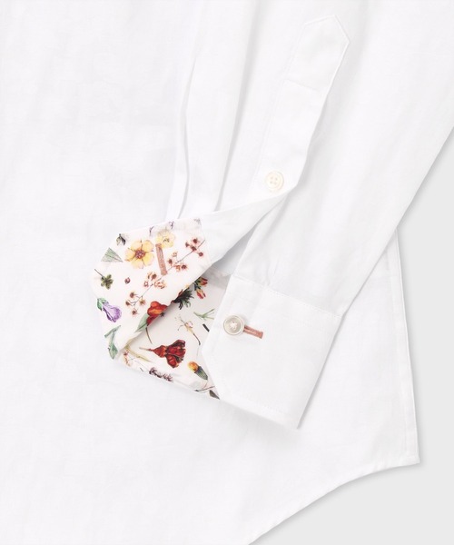Paul Smith（ポールスミス）の「フローラルジャカード ドレスシャツ / 163211 801PRX（ビジネスシャツ・メンズ・ネイビー/ライトグリーン/ホワイト・SMALL/MEDIUM/LARGE/X-LARGE/XX-LARGE）」の10枚目の写真