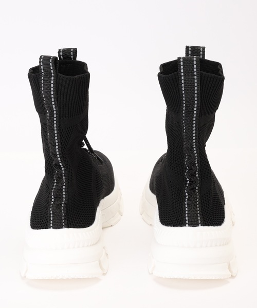 Lace Ladies(レースレディース)の「メッシュ レースアップ ミドル スニーカー ブーツ(スニーカー・レディース・ブラック/ホワイト・22.5cm/23cm/23.5cm/24cm/24.5cm/25cm)」の17枚目の写真