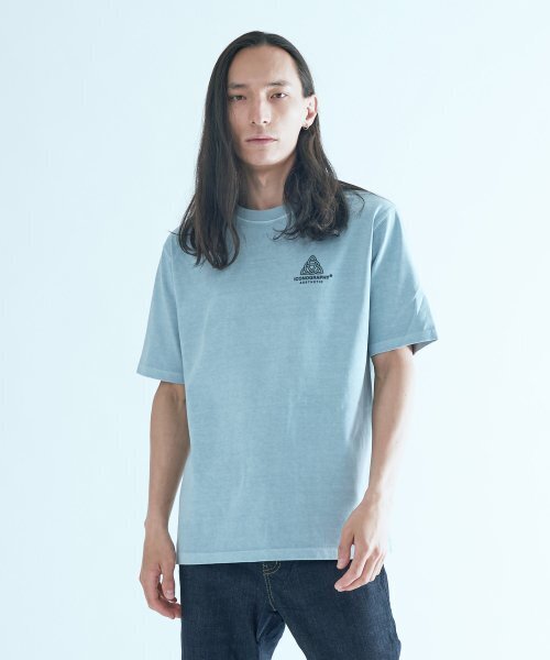 ICONOGRAPHY(アイコノグラフィー)の「PIGMENT PROTOTYPE LSBL(Tシャツ/カットソー・メンズ・スカイブルー・LARGE/MEDIUM)」の4枚目の写真