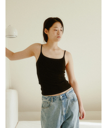 2 in 1 soft bamboo singlet in black