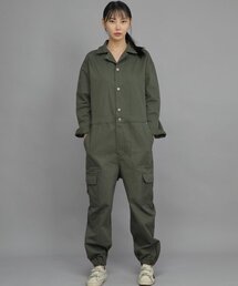 SAINTCREW（セントクルー）の「レトロラインカーゴジョガージャンプスーツ RLCJ-509 カーキ（つなぎ/オールインワン）」