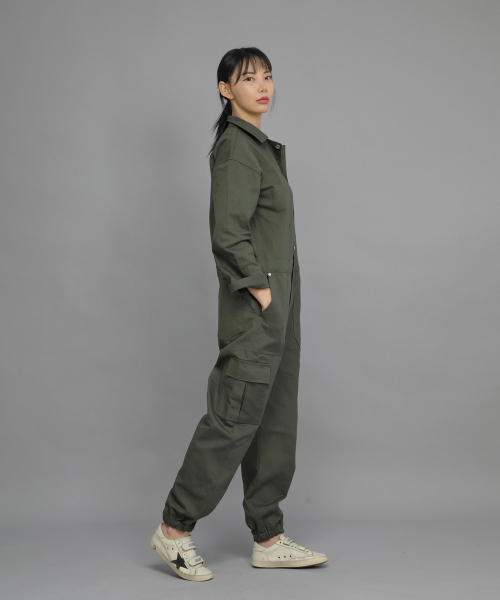 SAINTCREW(セントクルー)の「レトロラインカーゴジョガージャンプスーツ RLCJ-509 カーキ(つなぎ/オールインワン・レディース・その他・MEDIUM/LARGE/X-LARGE)」の8枚目の写真