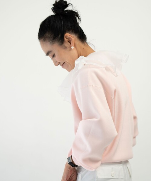 IRIS47（イリスフォーセブン）の「＜AYA KANEKO×IRIS 47×UNITED ARROWS＞オーガンジー つけ襟（付け襟・レディース・ブラック/ホワイト・FREE）」の15枚目の写真