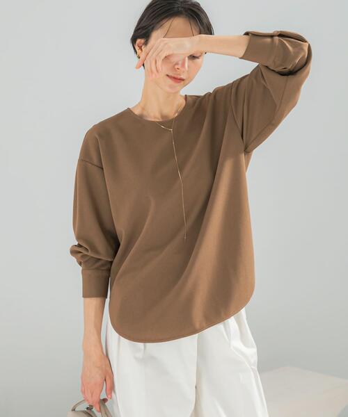 URBAN RESEARCH ROSSO WOMEN(アーバンリサーチ ロッソ)の「ストレッチジョーゼットプルオーバー(シャツ/ブラウス・レディース・モカ/オフホワイト/ブラック・FREE)」の3枚目の写真