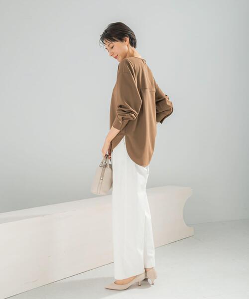 URBAN RESEARCH ROSSO WOMEN(アーバンリサーチ ロッソ)の「ストレッチジョーゼットプルオーバー(シャツ/ブラウス・レディース・モカ/オフホワイト/ブラック・FREE)」の16枚目の写真