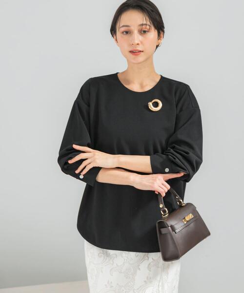 URBAN RESEARCH ROSSO WOMEN(アーバンリサーチ ロッソ)の「ストレッチジョーゼットプルオーバー(シャツ/ブラウス・レディース・モカ/オフホワイト/ブラック・FREE)」の19枚目の写真