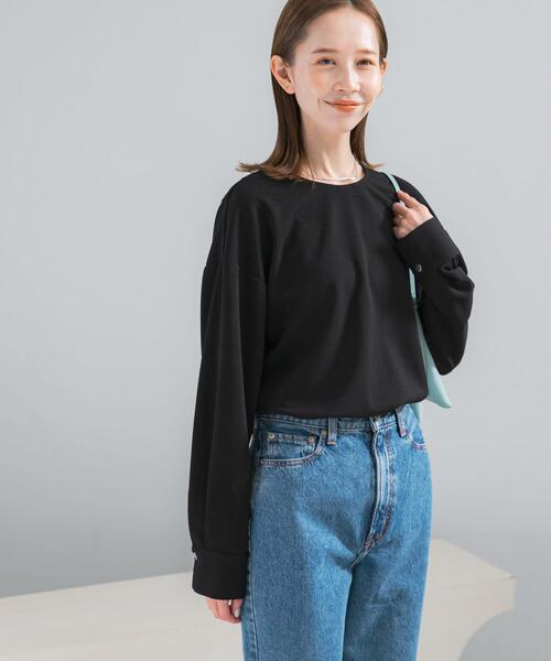 URBAN RESEARCH ROSSO WOMEN(アーバンリサーチ ロッソ)の「ストレッチジョーゼットプルオーバー(シャツ/ブラウス・レディース・モカ/オフホワイト/ブラック・FREE)」の14枚目の写真