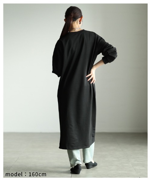 Sawa a la mode(サワアラモード)の「スリットロングチュニック(チュニック・レディース・ブラック・FREE)」の18枚目の写真