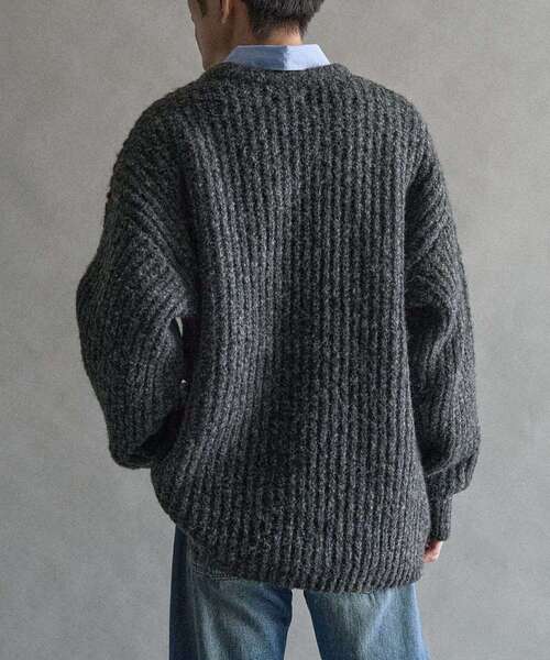 CRAFT STANDARD BOUTIQUE（クラフトスタンダードブティック）の「チャンキーニットプルオーバー（ニット/セーター・メンズ・ブラック/ブルー/アイボリー・M/L/XL）」の5枚目の写真