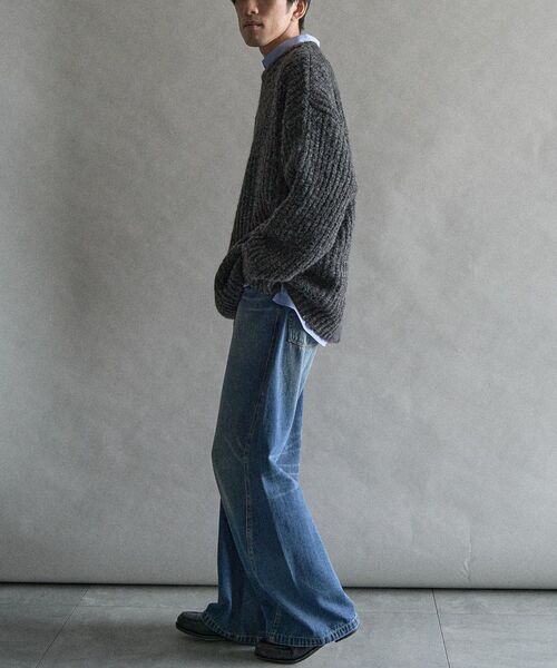 CRAFT STANDARD BOUTIQUE（クラフトスタンダードブティック）の「チャンキーニットプルオーバー（ニット/セーター・メンズ・ブラック/ブルー/アイボリー・M/L/XL）」の7枚目の写真