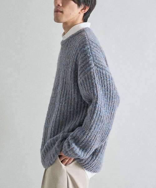 CRAFT STANDARD BOUTIQUE（クラフトスタンダードブティック）の「チャンキーニットプルオーバー（ニット/セーター・メンズ・ブラック/ブルー/アイボリー・M/L/XL）」の10枚目の写真