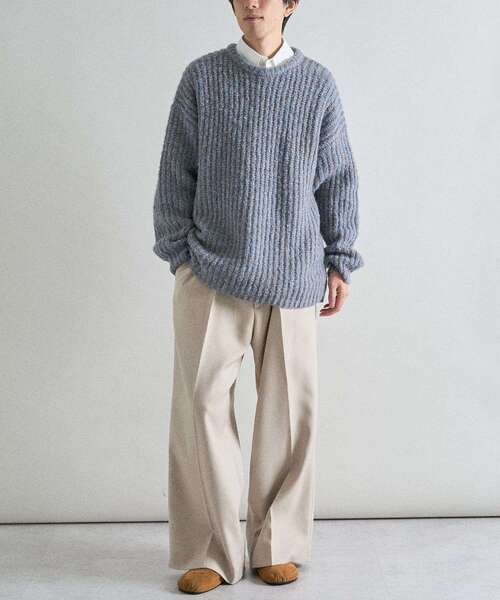 CRAFT STANDARD BOUTIQUE（クラフトスタンダードブティック）の「チャンキーニットプルオーバー（ニット/セーター・メンズ・ブラック/ブルー/アイボリー・M/L/XL）」の12枚目の写真