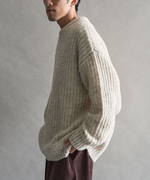 CRAFT STANDARD BOUTIQUE（クラフトスタンダードブティック）の「チャンキーニットプルオーバー（ニット/セーター・メンズ・ブラック/ブルー/アイボリー・M/L/XL）」の16枚目の写真