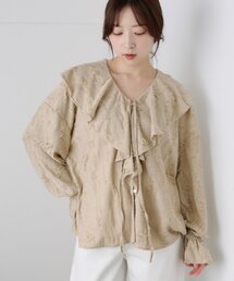 SHENERY | ニュアンスフリルカラーブラウス(シャツ/ブラウス)