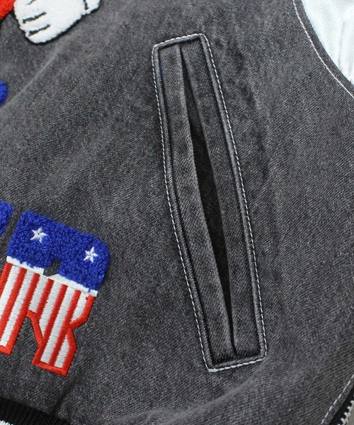 RNA(アールエヌエー)の「J2186 デニムコンビサテンスタジャン(スタジャン・レディース・ブラック/ブルー・MEDIUM)」の18枚目の写真