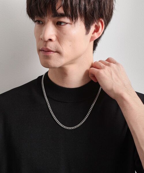 THE SHOP TK (ザ ショップ ティーケー )の「カーブ チェーン ステンレス ネックレス 【ユニセックス】(ネックレス・メンズ・シルバー・00)」の6枚目の写真