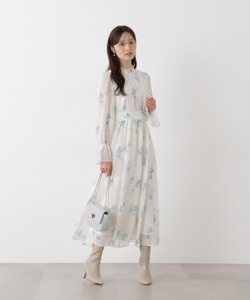 PROPORTION BODY DRESSING(プロポーションボディドレッシング)の「花柄プリントギャザーワンピース / 1216140103(ワンピース・レディース・ピンク/ブルー/ブラック・SMALL/P/S/MEDIUM)」の14枚目の写真